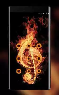 Play Lock theme for burning iron note wallpaper