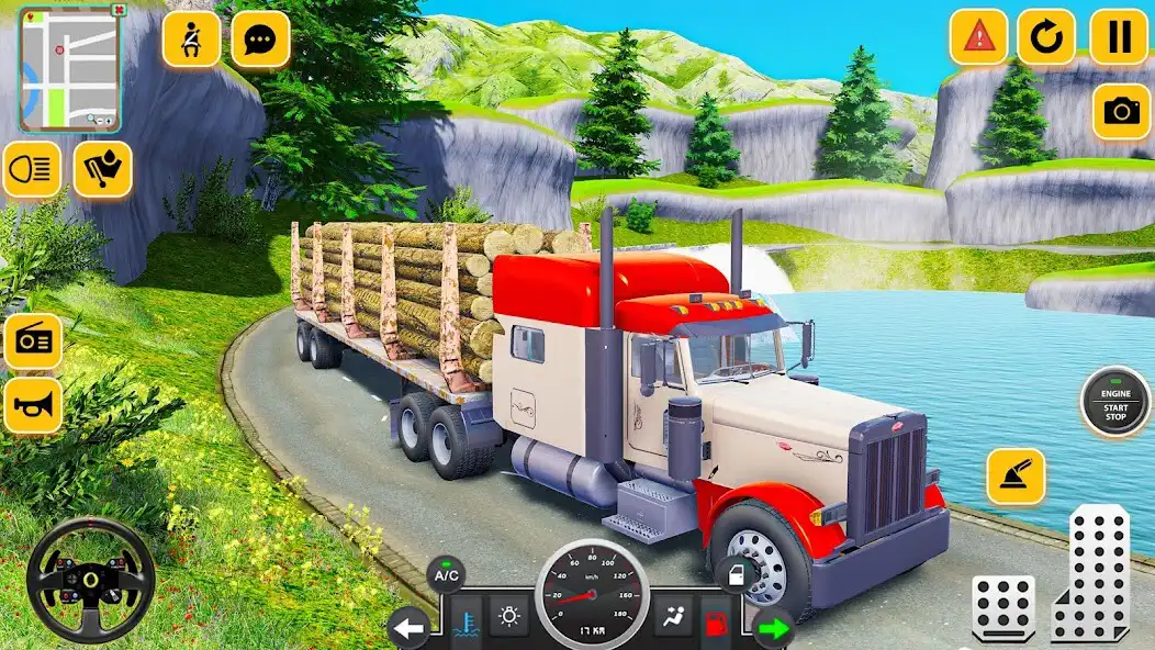 Play Log Cargo Transport Truck Game as an online game Log Cargo Transport Truck Game with UptoPlay