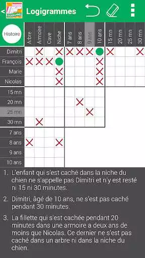 Play Logic Grid Puzzles in French as an online game online Logic Grid Puzzles in French with UptoPlay com.eggheadgames.logigrammes Play Logic Grid Puzzles in French as an online game Logic Grid Puzzles in French with UptoPlay