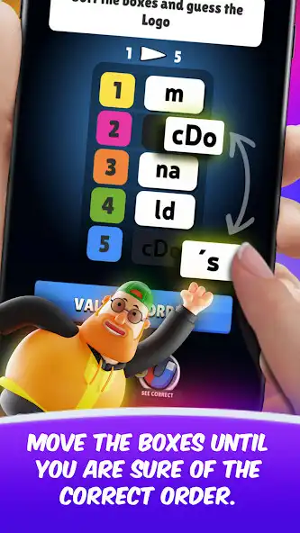 Play Logomania 3: Sort Quiz Words as an online game Logomania 3: Sort Quiz Words with UptoPlay