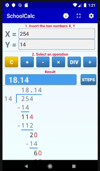 Play Long Division Calculator Pro as an online game Long Division Calculator Pro with UptoPlay