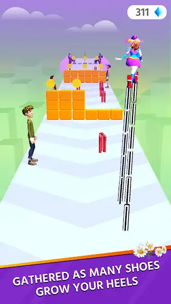 Play Long Heels Run 3D as an online game Long Heels Run 3D with UptoPlay