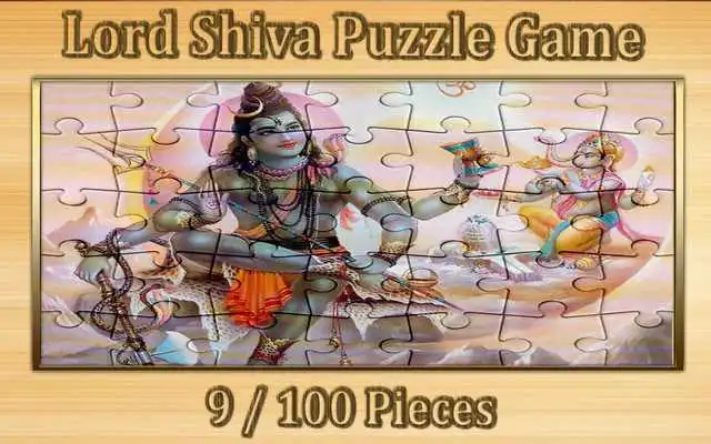Play lord shiva  jigsaw puzzle 9/100 pieces