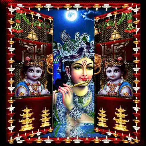 Play Lord Shri Krishna Temple Door Lockscreen APK