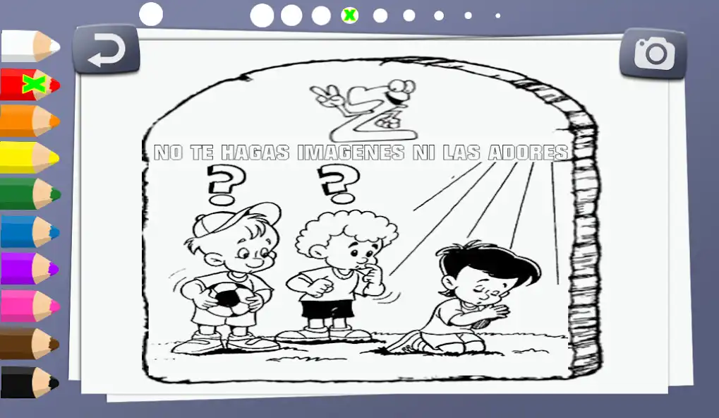 Play LOS 10 MANDAMIENTOS PARA COLOREAR as an online game LOS 10 MANDAMIENTOS PARA COLOREAR with UptoPlay