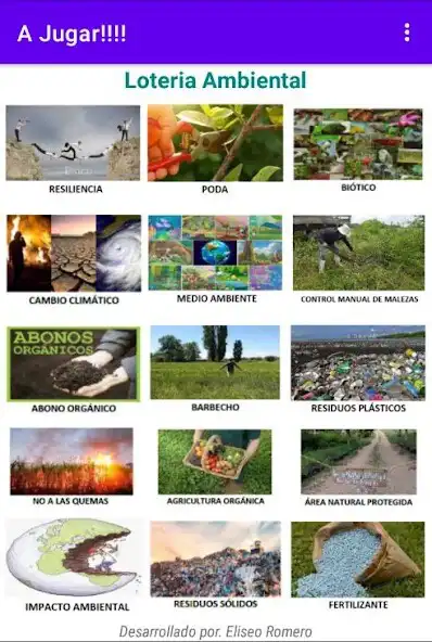 Play Loteria Ambiental as an online game Loteria Ambiental with UptoPlay