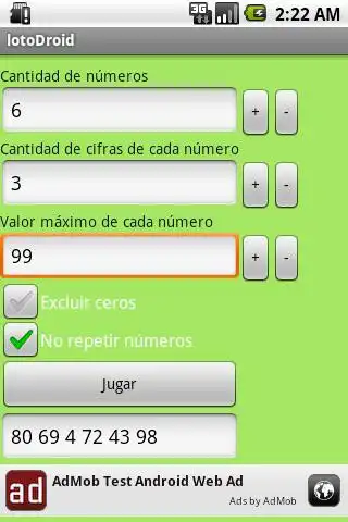 Play lotoDroid  and enjoy lotoDroid with UptoPlay