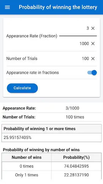 Play Lottery Probability Calculator as an online game Lottery Probability Calculator with UptoPlay