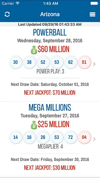 Play Lottery Results - Arizona  and enjoy Lottery Results - Arizona with UptoPlay