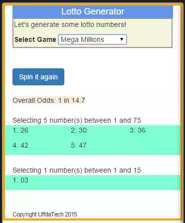Play Lotto Generator