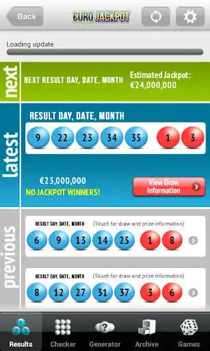 Play Lotto Results as an online game Lotto Results with UptoPlay