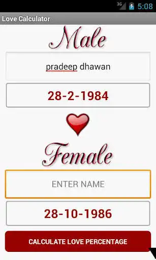 Play APK Love Calculator by simple Numerology  and enjoy Love Calculator by simple Numerology with UptoPlay com.ParaDigitalTechnologies.lovecalculator