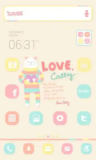 Play APK LoveCatty dodol launcher theme  and enjoy LoveCatty dodol launcher theme with UptoPlay com.iconnect.launcher.theme.LoveCatty