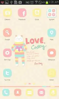 Play Love Catty go launcher theme Play Love Catty go launcher theme