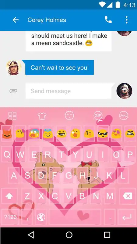 Play Love Cute Bear -Emoji Keyboard