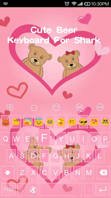 Play Love Cute Bear -Emoji Keyboard