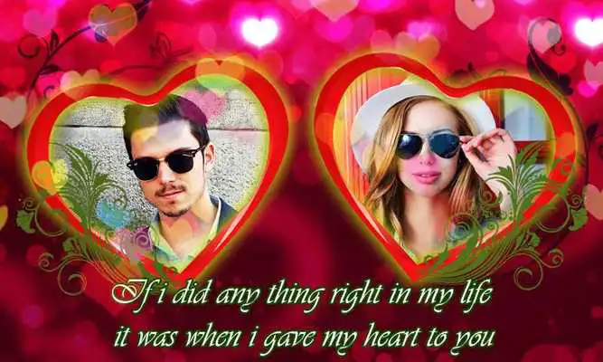 Play Love Dual Photo Frames - Love Heart Frame