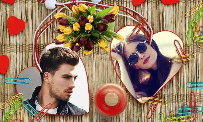 Play Love Dual Photo Frames - Love Heart Frame