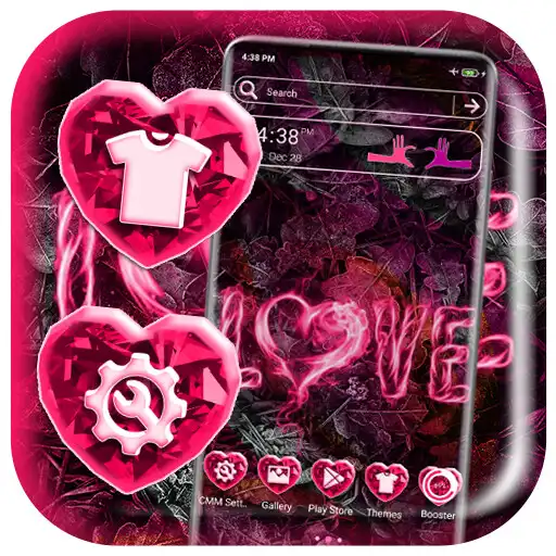 Play Love Flame Pink Theme APK