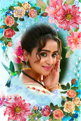 Play Love Flower Photo Frame as an online game Love Flower Photo Frame with UptoPlay