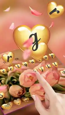 Play Love golden pink rose Keyboard