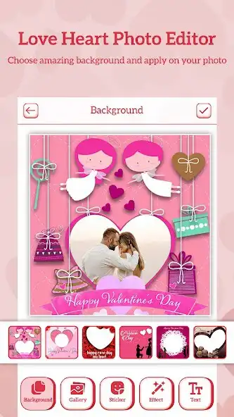 Play Love Heart Photo Frame Editor as an online game Love Heart Photo Frame Editor with UptoPlay