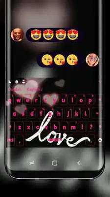 Play Love Heart Red Font Keypad Theme