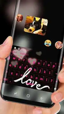 Play Love Heart Red Font Keypad Theme