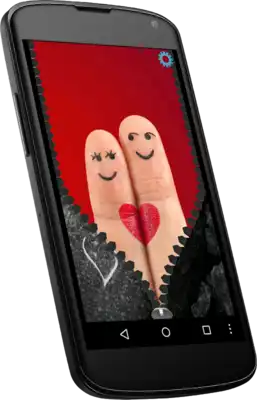 Play Love Heart Zipper Screen Lock
