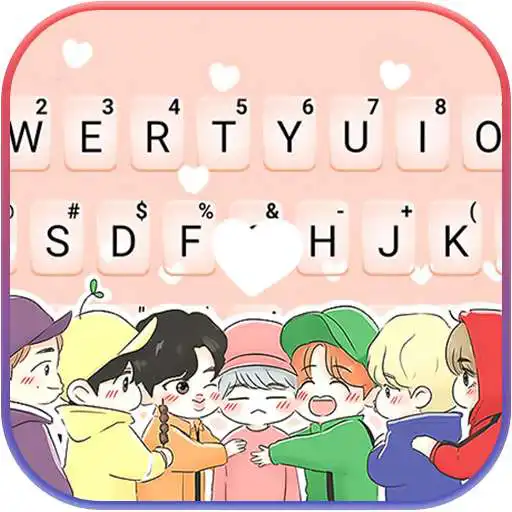 Play Love Kpop Boys Keyboard Background APK