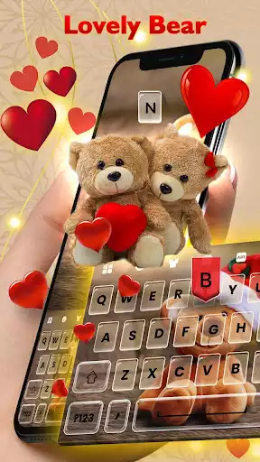 Play Lovely Bear - Keyboard Theme as an online game Lovely Bear - Keyboard Theme with UptoPlay