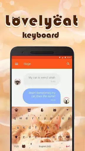 Play Lovely Cute Cat Emoji Keyboard Theme For Facemoji