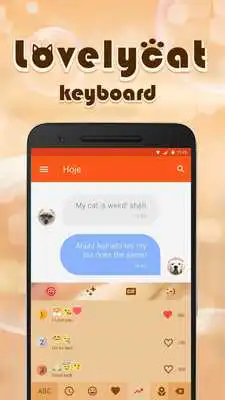 Play Lovely Cute Cat Emoji Keyboard Theme For Facemoji