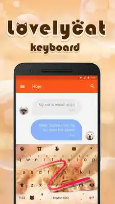 Play Lovely Cute Cat Emoji Keyboard Theme For Facemoji