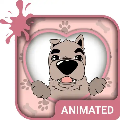 Play Lovely Dog Animated Keyboard + Live Wallpaper APK
