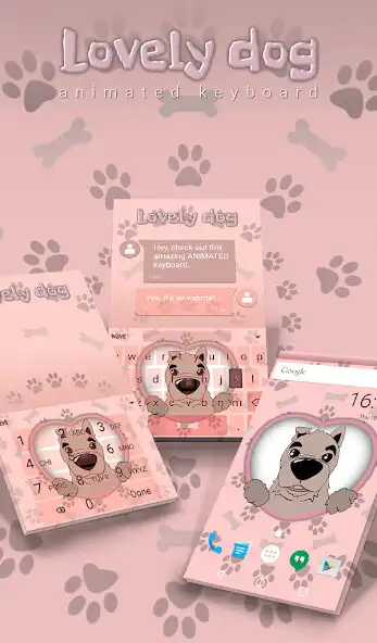 Play Lovely Dog Animated Keyboard + Live Wallpaper  and enjoy Lovely Dog Animated Keyboard + Live Wallpaper with UptoPlay