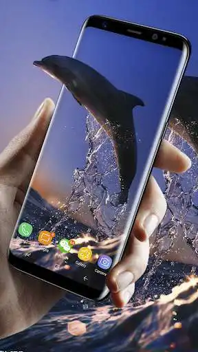 Play Lovely Dolphin Live Wallpaper  and enjoy Lovely Dolphin Live Wallpaper with UptoPlay