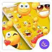 Free play online Lovely Emoji APUS Launcher theme APK