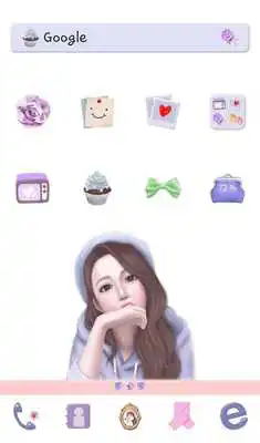 Play lovely girl look dodol theme Play lovely girl look dodol theme