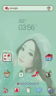 Play lovely girl warm dodol theme