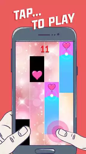 Play Lovely Heart Piano Tiles
