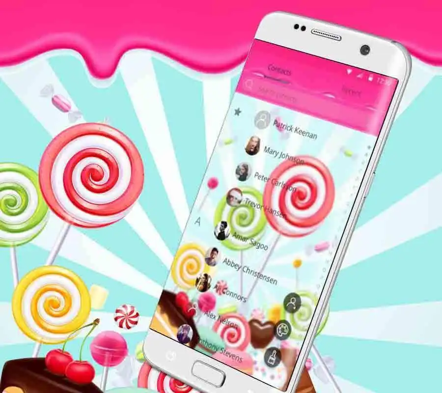 Play lovely lollipop theme chocolate peach icon