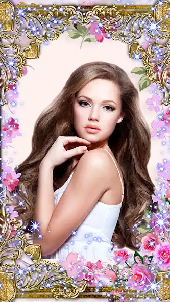 Play Lovely Photo Flower Frame as an online game Lovely Photo Flower Frame with UptoPlay