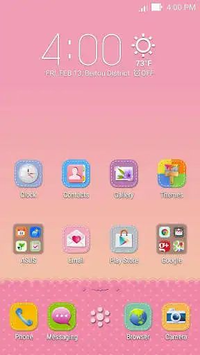 Play Lovely Pink ASUS ZenUI Theme as an online game Lovely Pink ASUS ZenUI Theme with UptoPlay