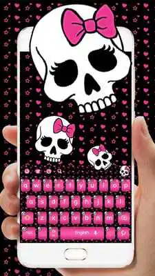 Play Lovely Pink Bow Skeleton Keyboard Theme