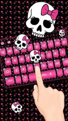 Play Lovely Pink Bow Skeleton Keyboard Theme