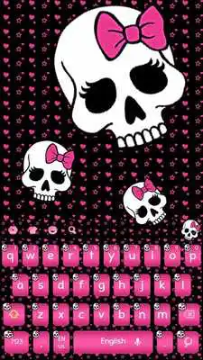 Play Lovely Pink Bow Skeleton Keyboard Theme