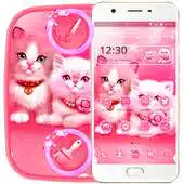 Free play online Lovely Pink Cat Theme APK