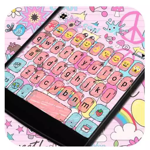 Free play online Lovely Pink Life Keyboard -Gif  APK