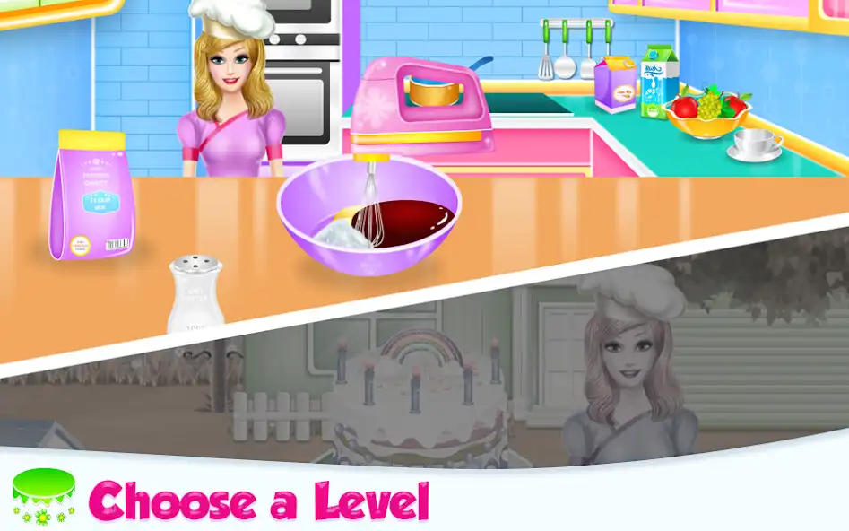 Play Lovely Rainbow Cake Cooking as an online game Lovely Rainbow Cake Cooking with UptoPlay